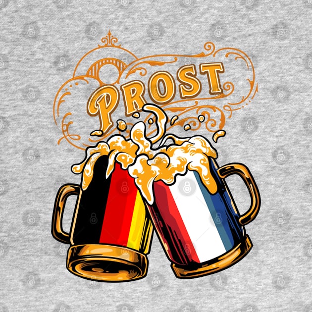 Oktoberfest Wiesn Prost Deutschland - the Netherlands Tshirt by TonTomDesignz